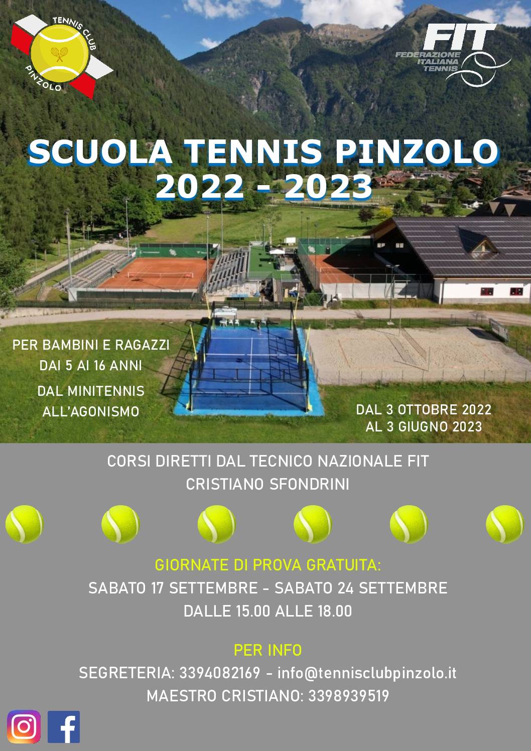 SCUOLA TENNIS 2022 2023